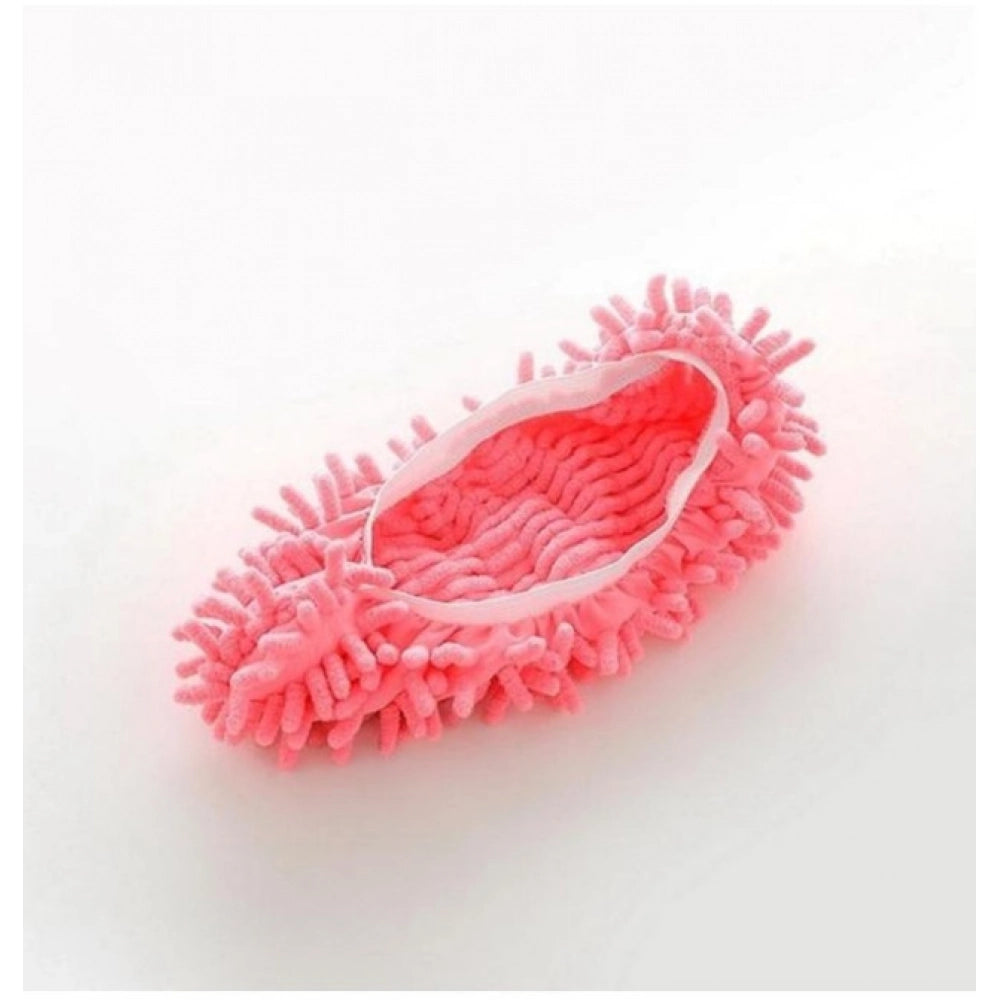 Generic Pack Of 2_Dust Mop Floor Cleaning Slippers – Reusable Household Cleaning Shoes (Color: Assorted )
