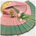 Generic Women's Soft Silk Printed Saree With Unstitched Blouse 5.5Mtr (Light Pink
)