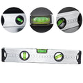 Magnetic 28 cm level ruler, aluminum construction.
