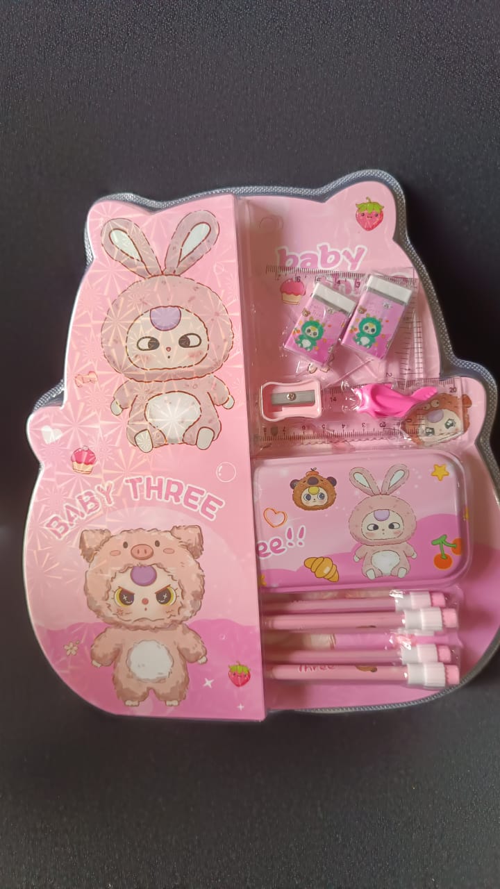 Cartoon Stationery Gift Set for Kids (14 Pc)