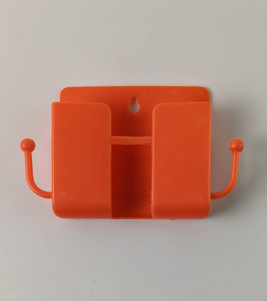 1 Pc Orange Wallmount Mobile Stand With Hook for and stuffs purposes.