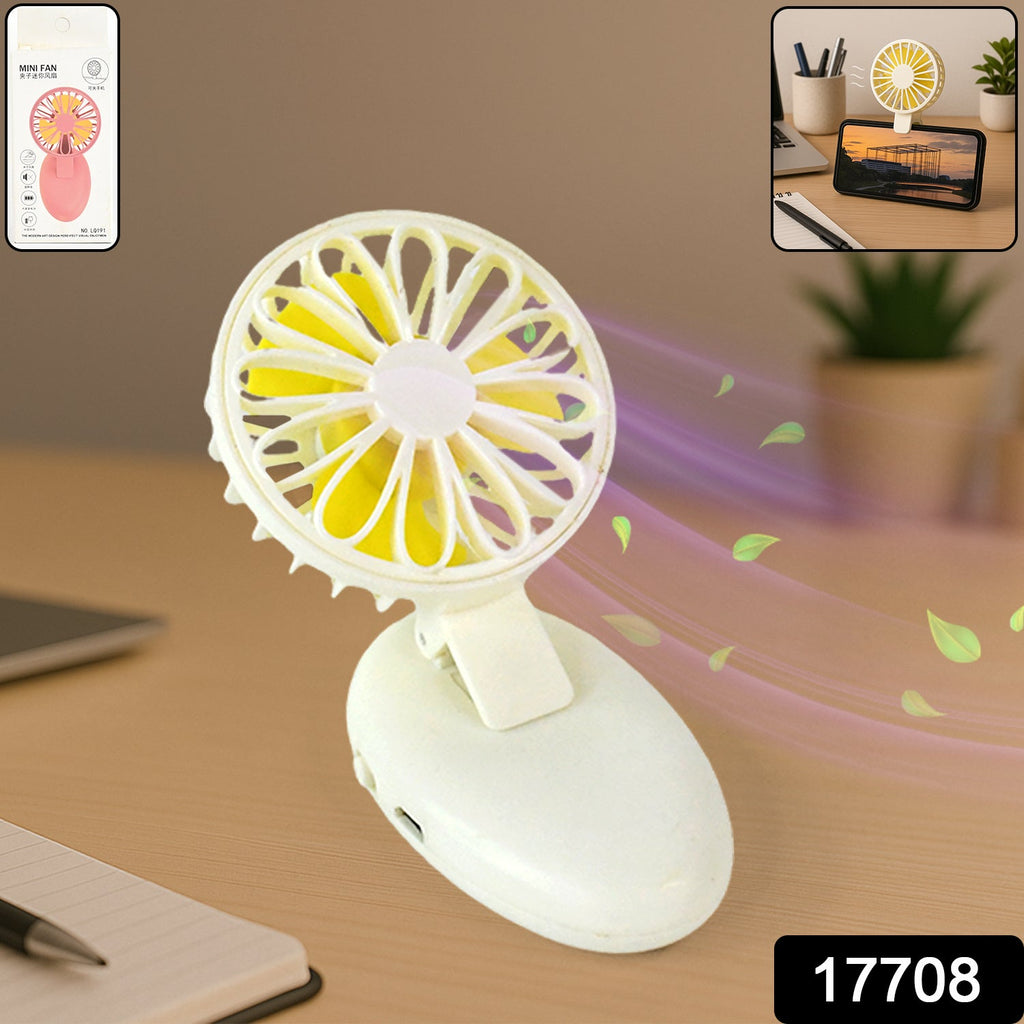 Mini USB Handheld Fan, Portable Rechargeable Mini Fan for Home, Office, Travel and Outdoor Use (1 Pc)