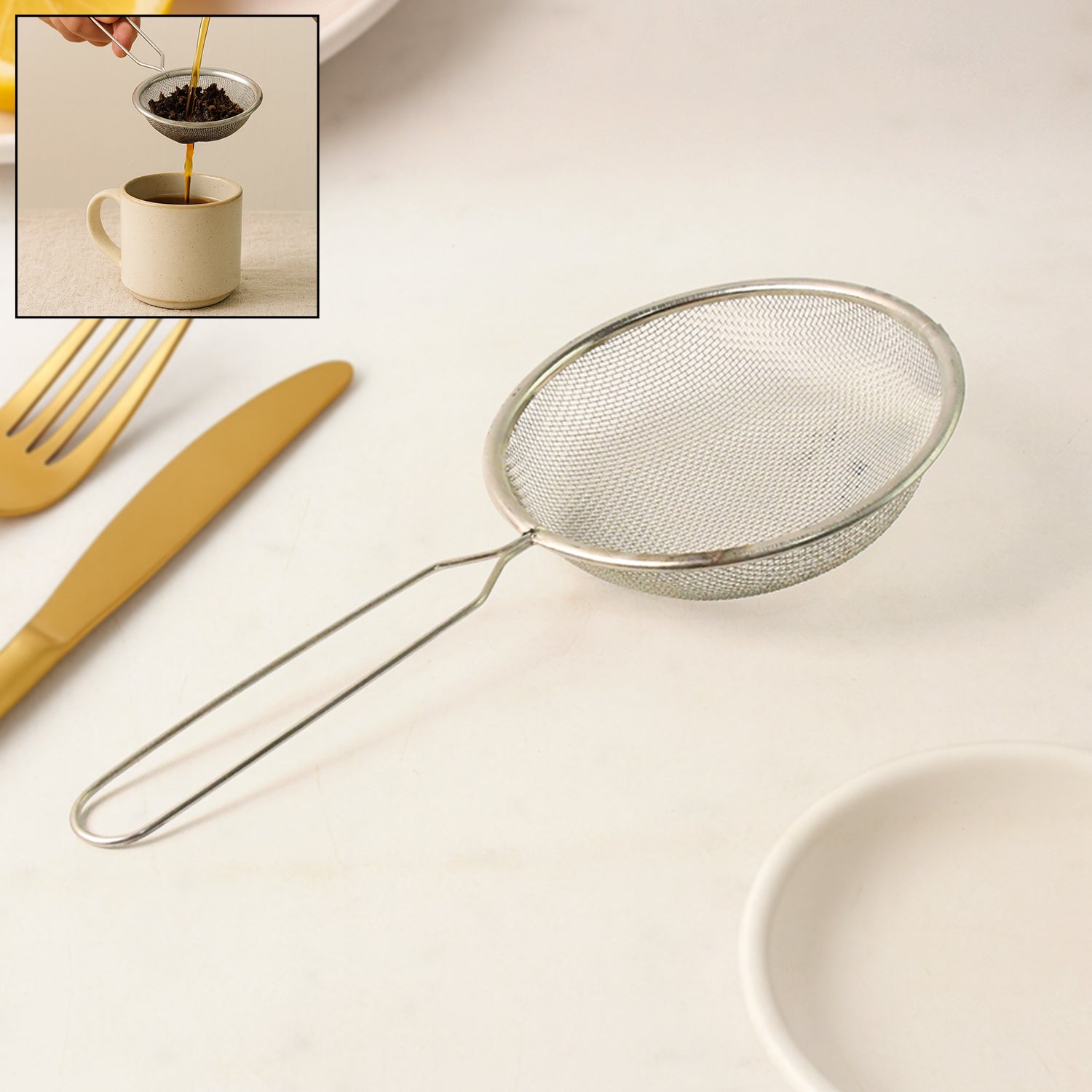 Zero-Rust Metal Strainer 