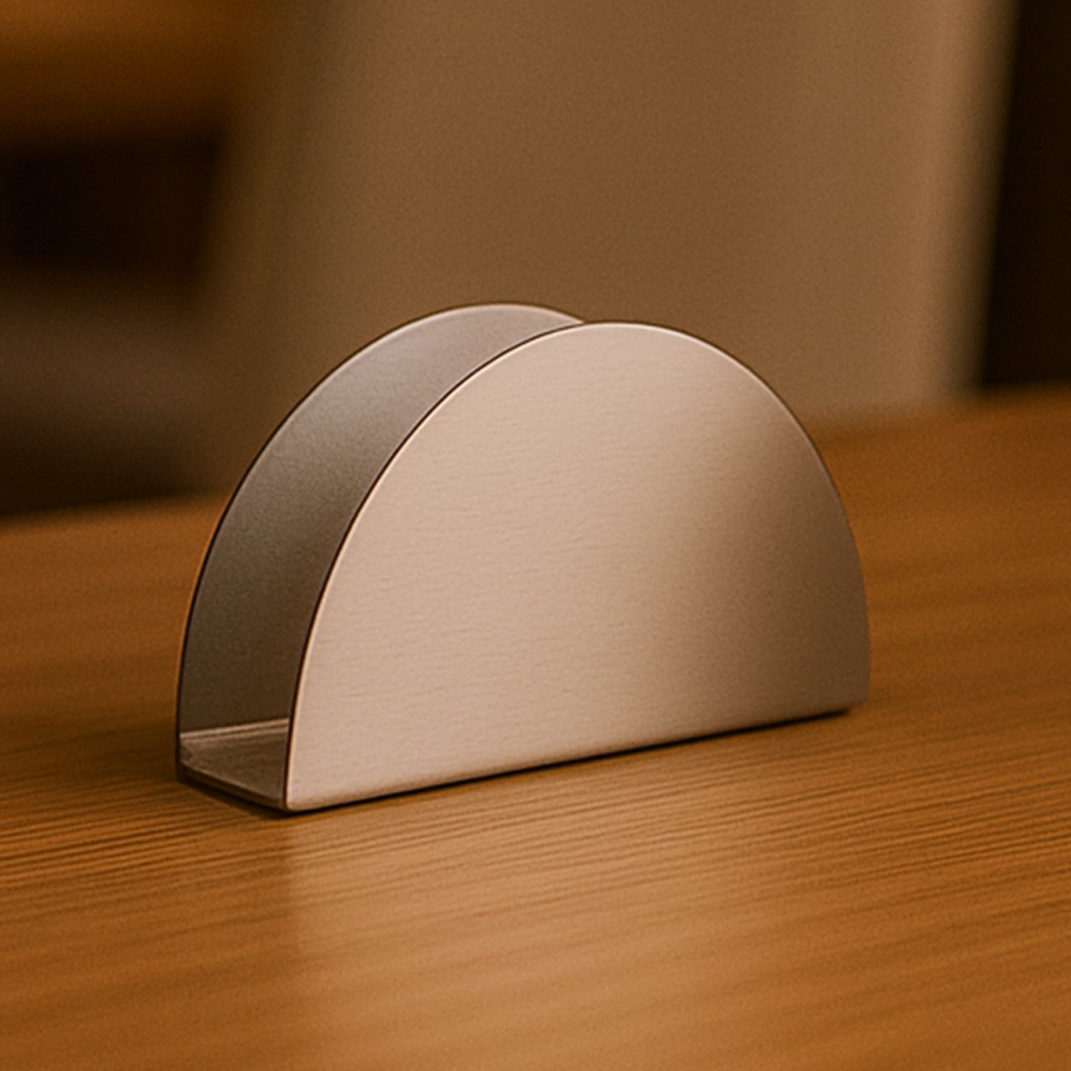 Stainless Steel Half-Moon Shaped Tissue Paper Napkin Holder Stand (1 Pc)